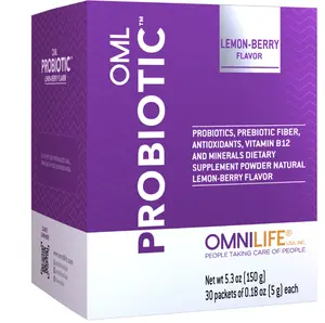 OML PROBIOTIC | Lemon-Berry Flavor Box With 30 Sachets |  Vitamin Supplement Edible, Dietary