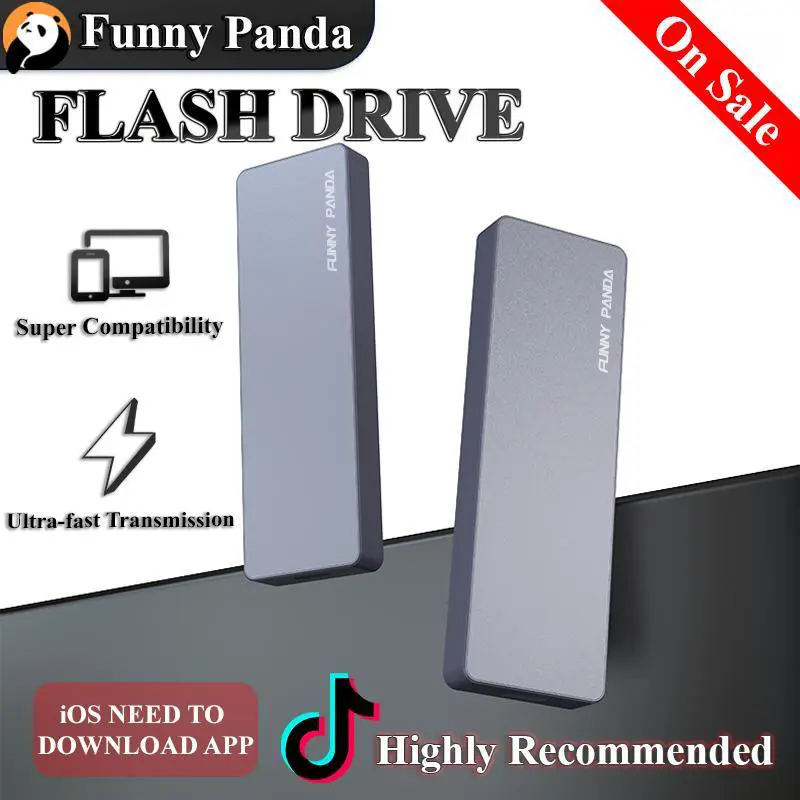 FunnyPanda 1TB High-Speed USB 3.0 Portable Flash Drive, USB Stick Drive, Foldable Travel External Storage with Easy Connectivity for iPhone, Android Devices, PC, Mac (No Excessive Promotional Terms for Daily Life Use), Work