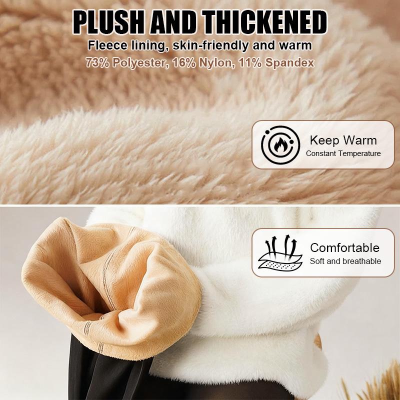 VRCOMFY Women’s Fleece-Lined Leggings | One Seam or Sheer Options | Thick Warm Winter Tights & Pantyhose