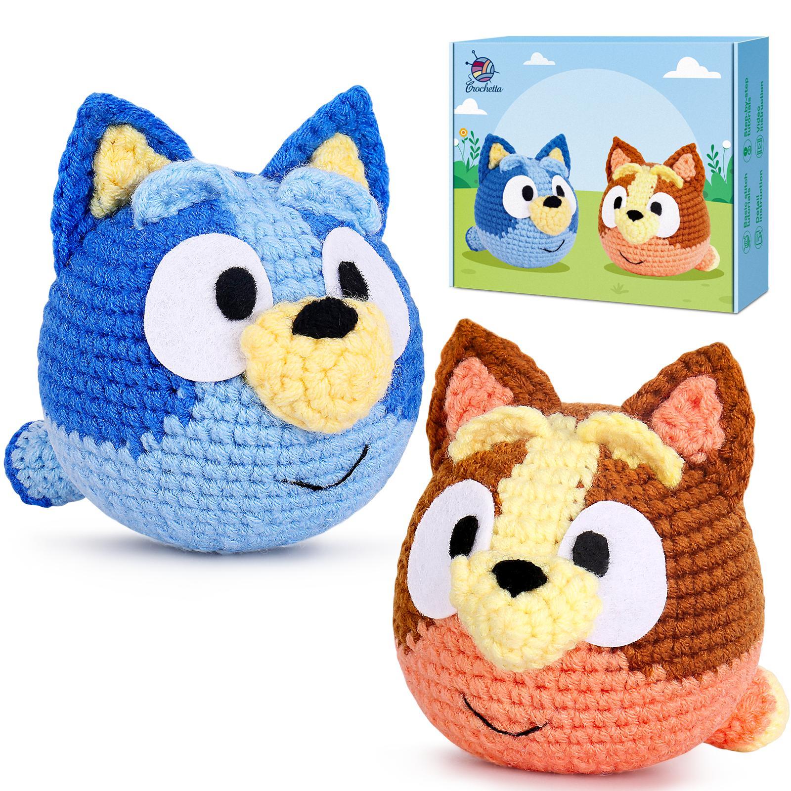 Crochetta Crochet Kit for Beginners Includes Crochet Tools with Step-by-Step Video Tutorials Cute Puppy Clearance