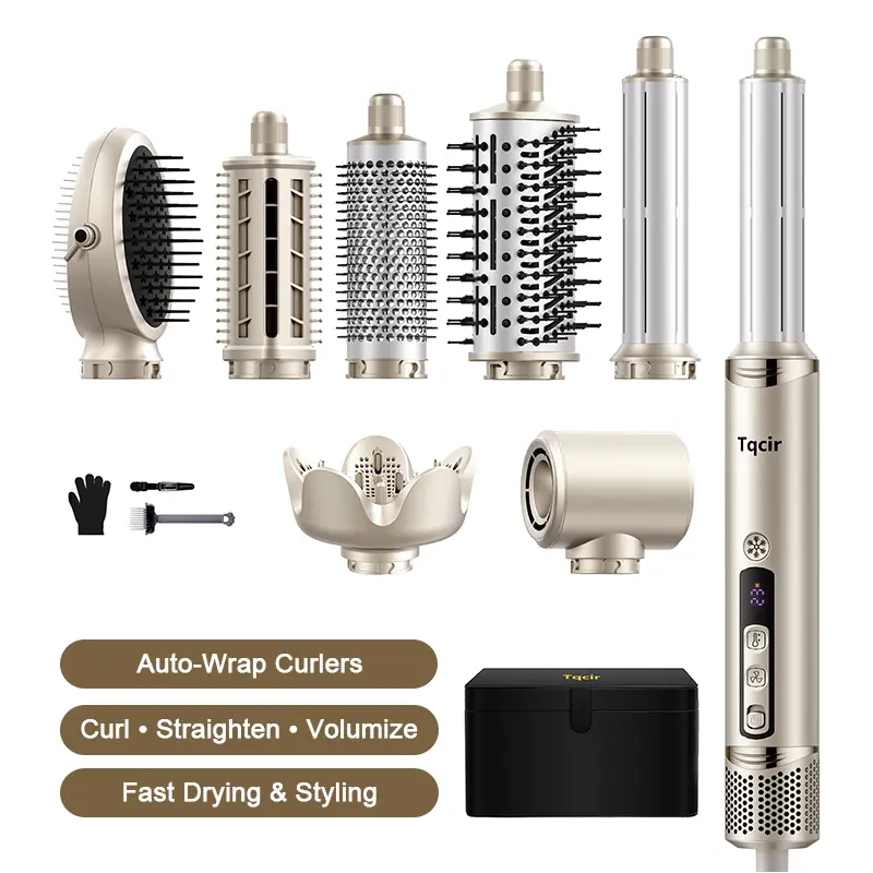 Tqcir Hair Styling Tool with Auto Curler, PowerfulMulti-Functional Styler for Fast Drying, Volumizing &Straightening, No Heat Damage, Perfect Hair in Minutescurling hair curling iron