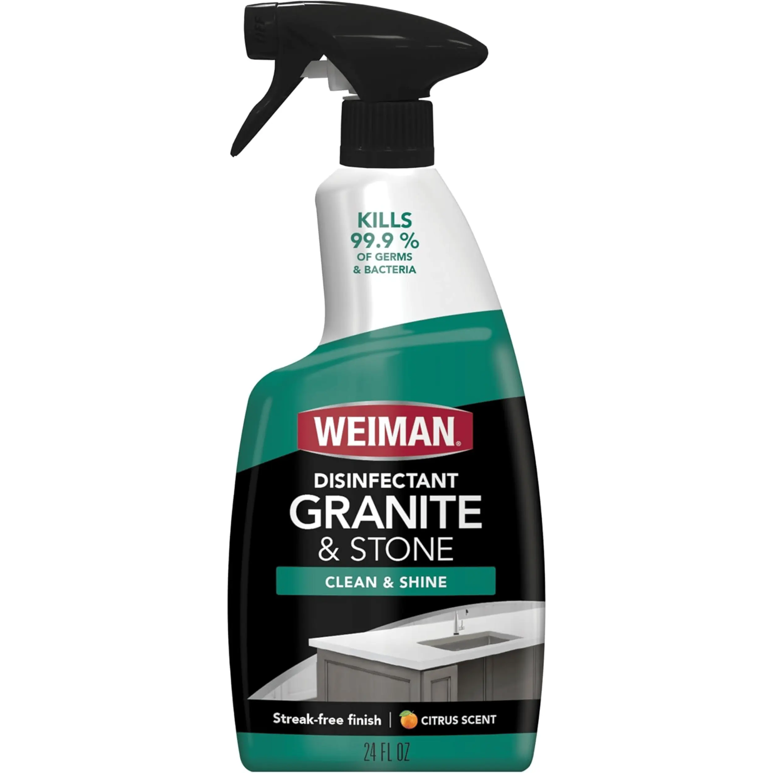 Granite Daily Clean & Shine Spray 24 Oz Disinfecting Stone Surface Cleaner for Countertops, Kitchen & Bathroom, Removes Grease & Grime, Leaves Streak Free Polished Finish