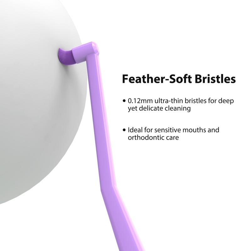 CEELIKE End Tuft Toothbrush - Soft Fine Bristles | Braces-Specific Design, Precise Cleaning for Hard-to-Reach Spots, Teeth & Gums Care