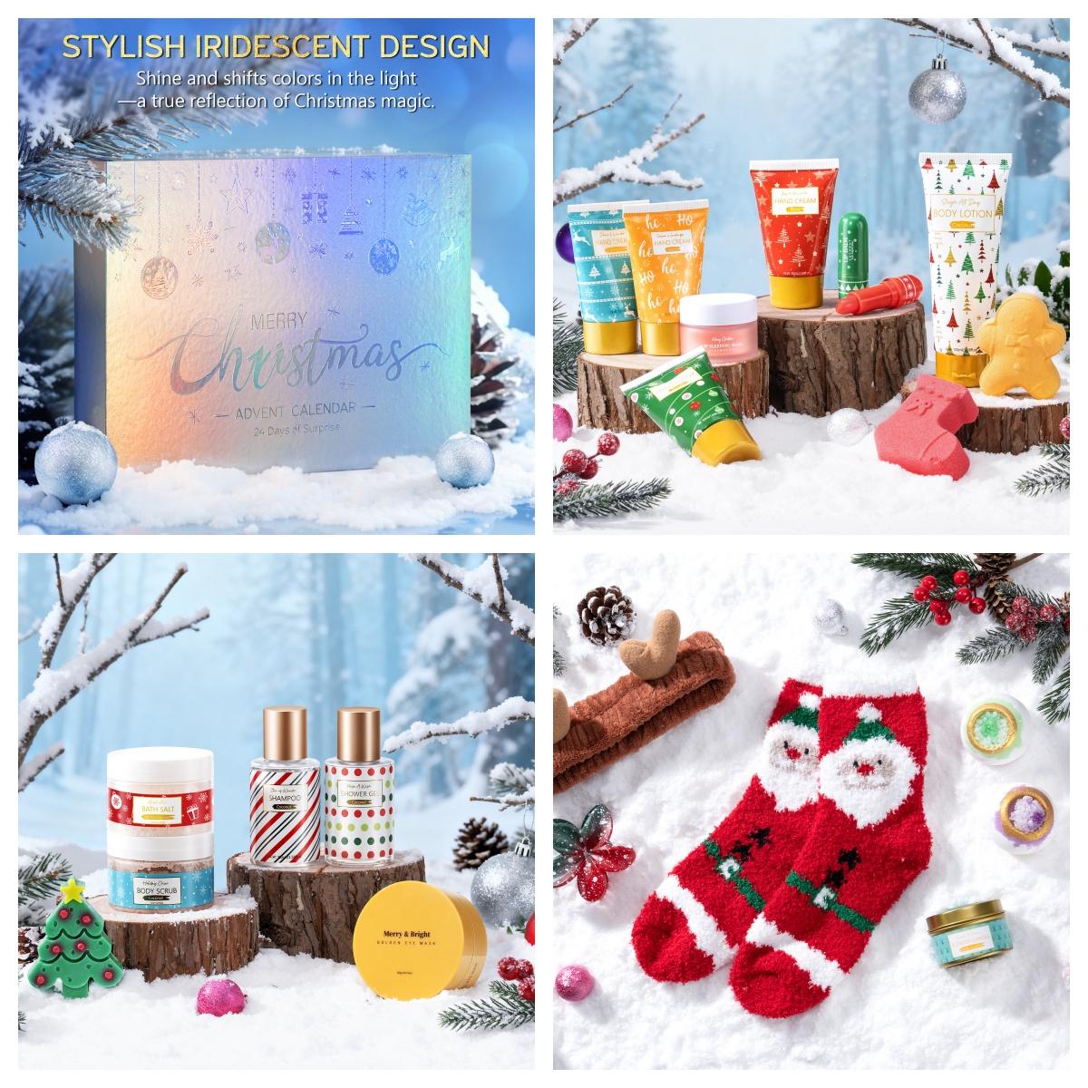 2025 Tween Girl Christmas Gifts Birthday Gifts Teenage Girls Gifts Basket , 24Boxes Advent calendar with Skincare, Bath body Spa Self Care Gifts,10Boxes Task Tags with Makeup gift sets– Perfect for Her, Daughters,Teen Girls,Sister,Niece