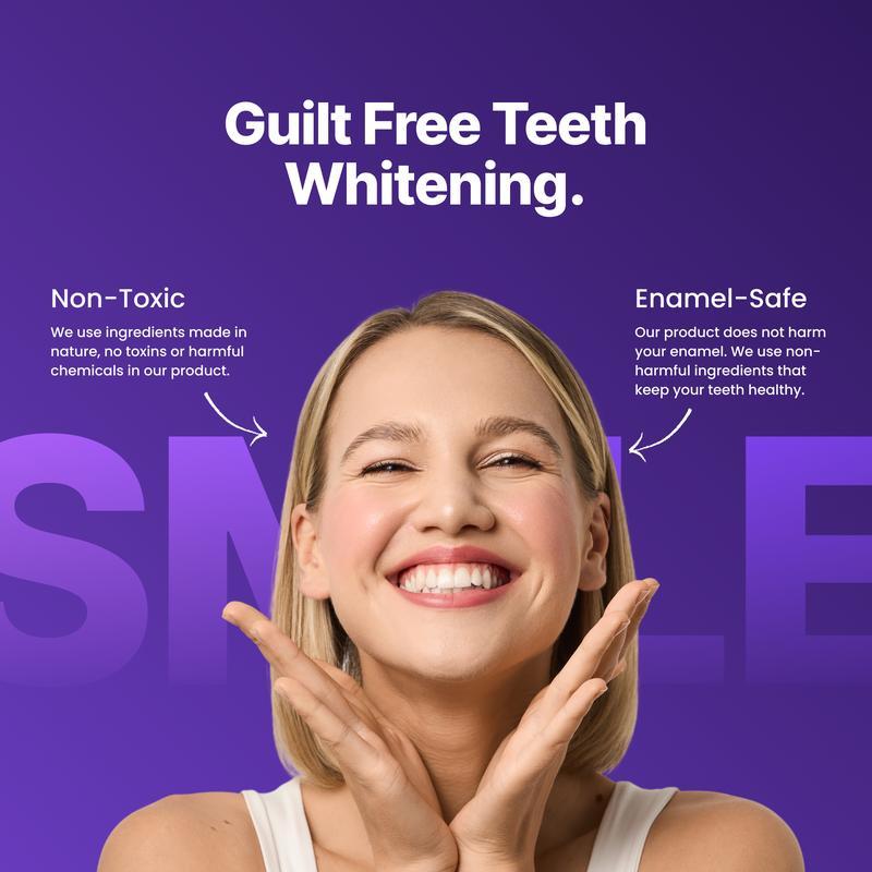 DRDENT Purple Teeth Whitening Strips - 42 strips 21 Whitening Sessions - Safe for Enamel - Tooth Stain Treatment - Non Sensitive Teeth Whitening - Peroxide-Free