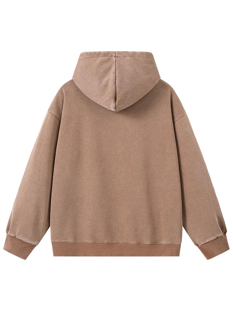 CCCMAI Men's Solid Color Loose Fit Hooded Sweatshirt Regular Fit Casual Long Sleeve Hoodie for Fall & Winter Men's Clothing for Everyday Wear with Quality Hem and Cuff Design Menswear Tops Pullover