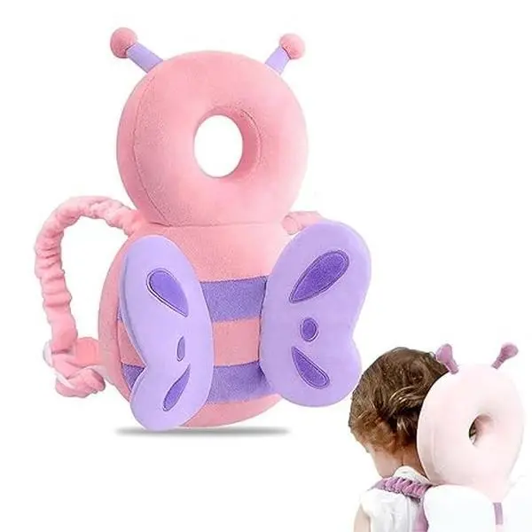 Baby Butterfly Design Headrest Pillow, Breathable Head Protective Pad, Baby Walking Headrest Pillow, Newborn Baby Travel Essentials Dinosaur Toddler Harness Backpack Kids Neoprene Animal Backpack age boy mystery boxes shower gift dad mom