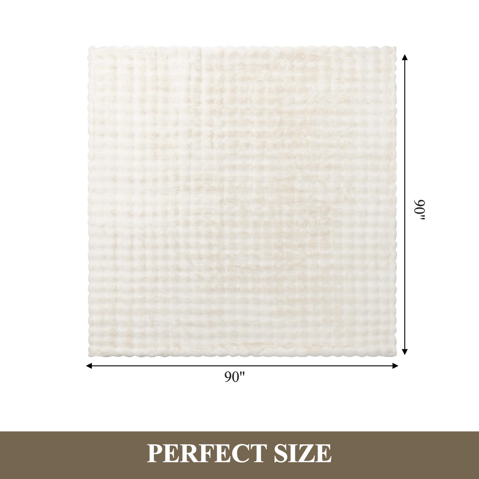 【TikTokShopHolidayHaul】LOKHOM Faux Rabbit Fur Blanket-Pillow not included- Bubble Blanket-Luxury Plush Velvet Throw, Ultra-Soft Fleece, Warm Cozy Winter Blanket for Couch-Elegant, Bed, Sofa, Lightweight, solid color comfy blanket, family gift 【TikTokShopHolidayHaul】LOKHOM Faux Rabbit Fur Blanket-Pillow not included- Bubble Blanket-Luxury Plush Velvet Throw, Ultra-Soft Fleece, Warm Cozy Winter Blanket for Couch-Elegant, Bed, Sofa, Lightweight, solid color comfy blanket, family gift