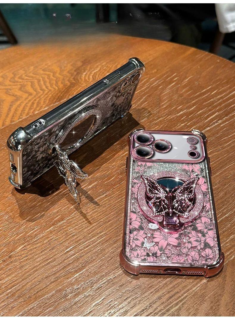 Suitable for Apple 17 Pro Max Phone Case iPhone 16 High-end Protective Cover 15 Plus Flower