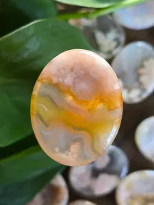 Flower Agate Worry Stone