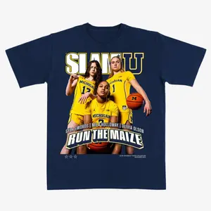 SLAMU Run The Maize T-Shirt, Syla Swords Mila Holloway Olivia Olson Basketball Graphic Tee, Bold Women College Hoops Design, Unisex Fit For Men Women, Gift for Basketball Fans