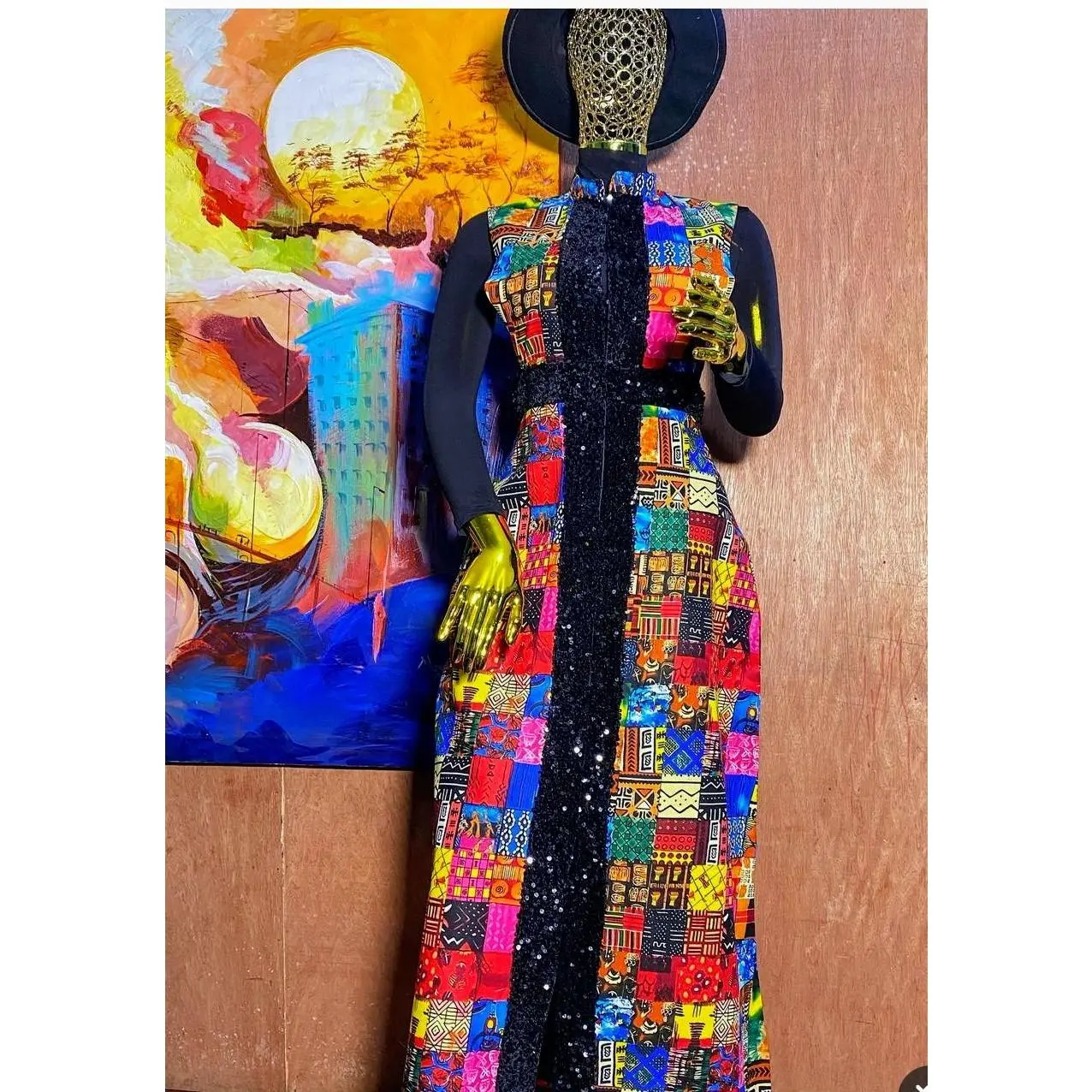 Chic Ruby Ankara Kimono Set