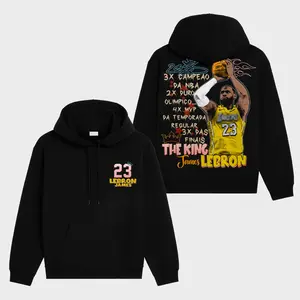 LeBron James "#23" Premium Cotton Hoodie, J-DubKing James Fans Hoodie, Lakers Nation Fans Club Hoodie, Basketball Graphic Hoodie, Basketball Lover Gift, Basketball Game Day Outfit.