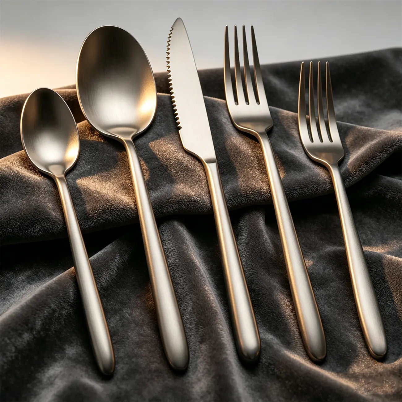 20 piece teardrop silverware set, suitable for 4-piece set, stainless steel cutlery set, modern design cutlery set, suitable for home/hotel/wedding, mirror polished