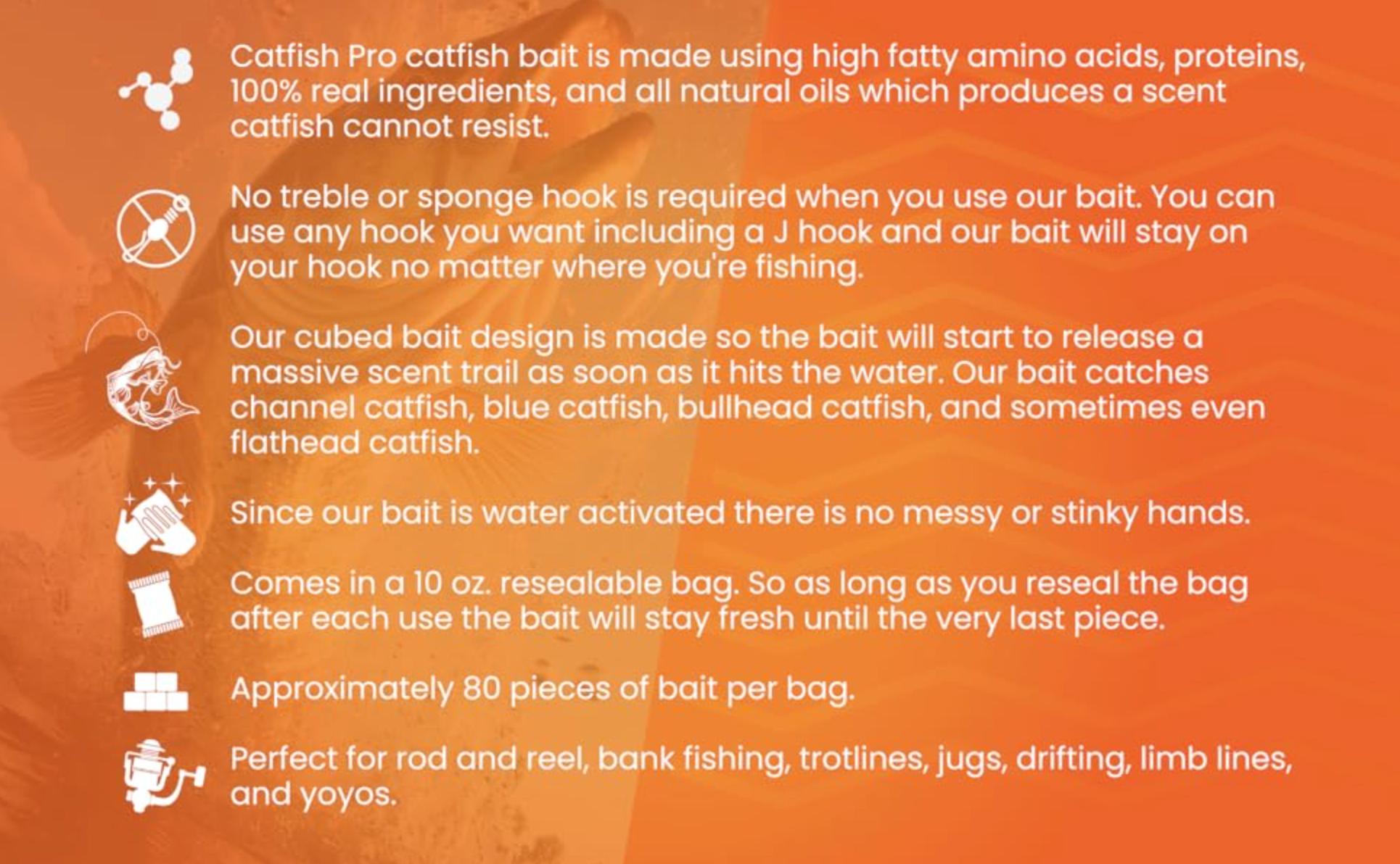 Catfish Pro Grasshopper Catfish Bait - Versatile Bait for Catfish Hunting, Ideal for Freshwater Fishing