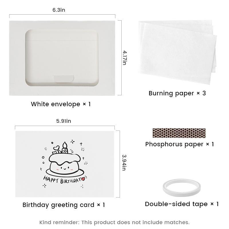 Ignite Greetings DIY Flame Greeting Card for Christmas, New Year, Birthdays, Anniversaries, Special Occasions, Holiday Season, - 6x4-inch Envelope, Non-Toxic Materials, Handmade Craftsmanship, Personalization, Easy to Use, Ideal for Gift Card,