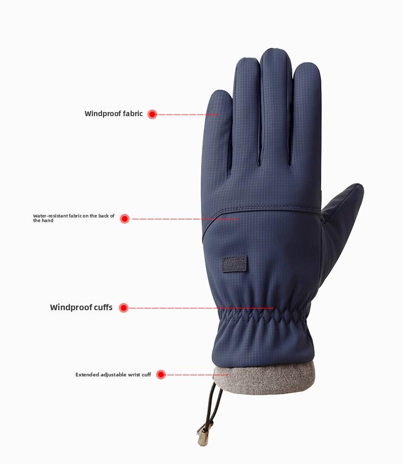 Outdoor Winter Gloves Touchscreen Windproof Full-Finger Fleece Lined for Sports Travel Daily Activities Ideal for Skiing Cycling Casual Wear Daily Work