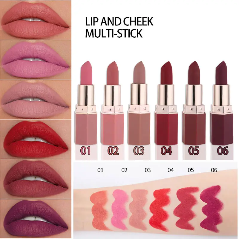 Long-Lasting Matte Velvet Finish Lipstick - Lightweight Moisture Lipstick, High Coverage Lip Products, Hydrated Lips Beauty Products for Everyday Wear, Commuting