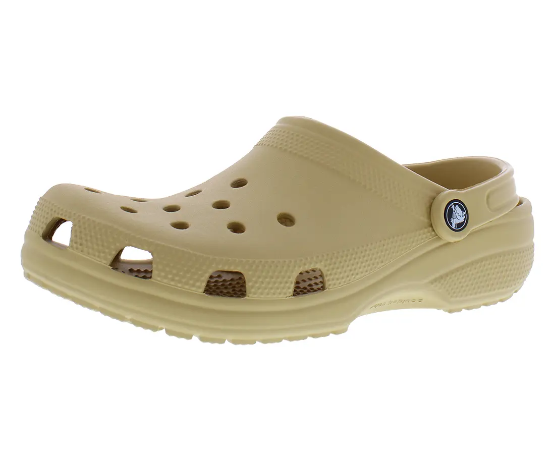 Crocs Classic Unisex Clogs, Round Toe Synthetic Upper Footwear with Breathable Holes and a Plastic Sole for Casual Wear, No