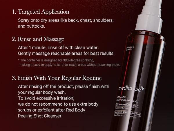 [medicube] Red Body Peeling Shot Cleanser | Bloody Powerful Solution for Body