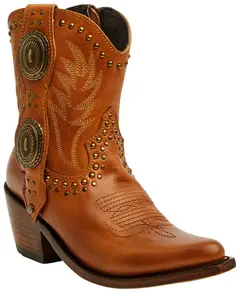 Liberty Black Women's Shirley Concho Western Booties Snip Toe - Bblb-712979 Br