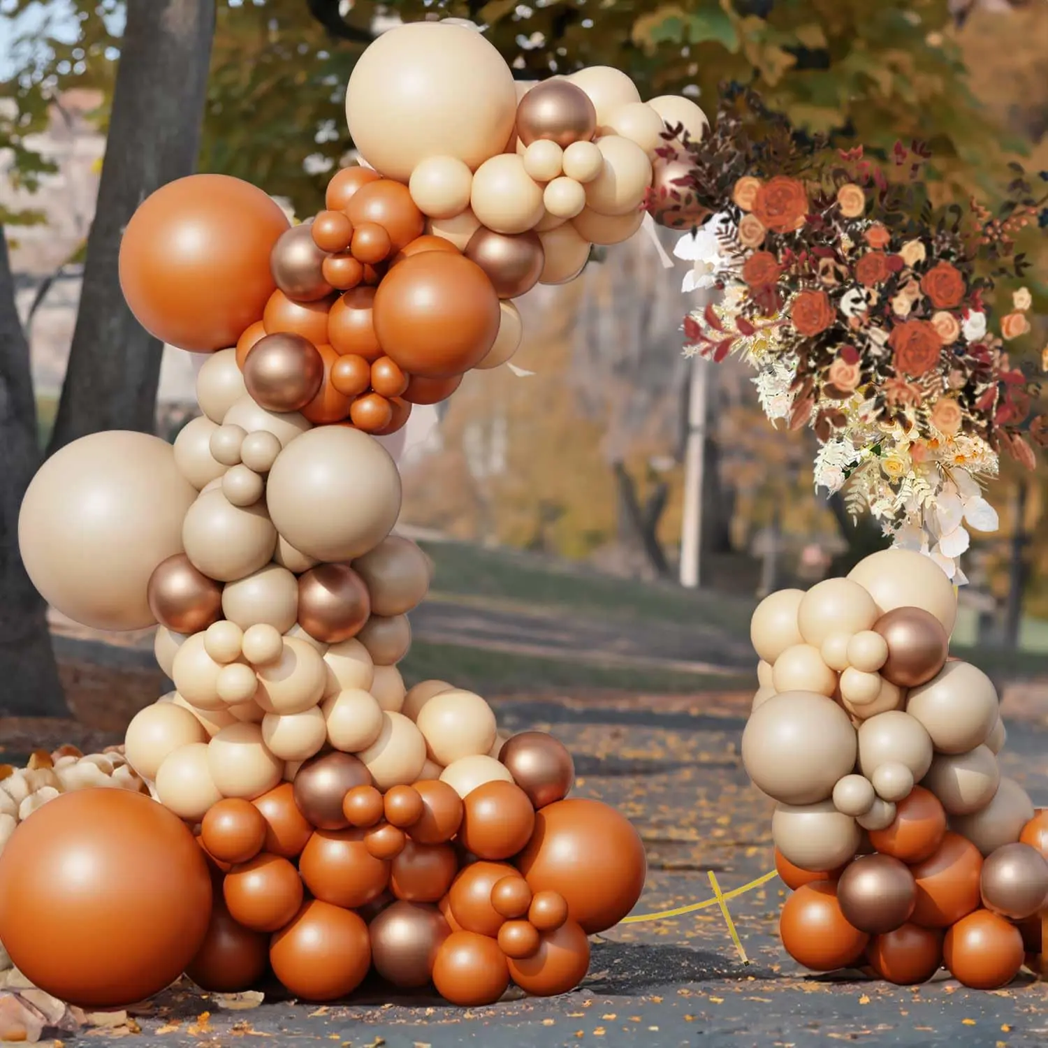 Rustic Boho Balloon Garland Arch Kit in Tan, Terracotta & Matte Shades for Fall and Themed Parties