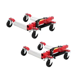 Garvee Car Dolly Jack Set of 2, 1500LBS Capacity Hydraulic Car Wheel Dolly with Steel Twin Rollers, Heavy Duty Rollers with Foot Pedal for Tire Auto Repair Moving