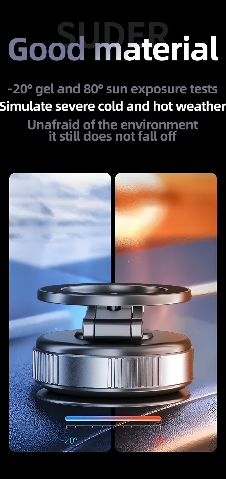 Magnetic Phone Holder with Magsafe, 360° Rotating Adjustable Car Phone Mount, Compact Size, Convenient Car Installation, Compatible with Android/Samsung Mobile Phones and iPhone 17 16 15 14 13 12 Series