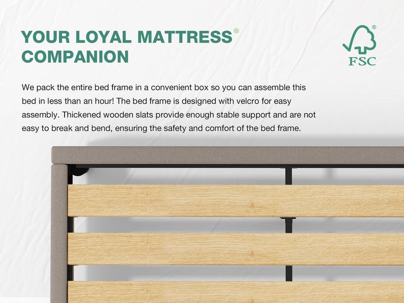 Bed Frame Upholstered Platform Full/Queen/King Bed Frame with Adjustable Headboard, Strong Weight Capacity, No Box Spring Needed, Easy Assembly Bed Frame Upholstered Platform Full/Queen/King Bed Frame with Adjustable Headboard, Strong Weight Capacity, No Box Spring Needed, Easy Assembly