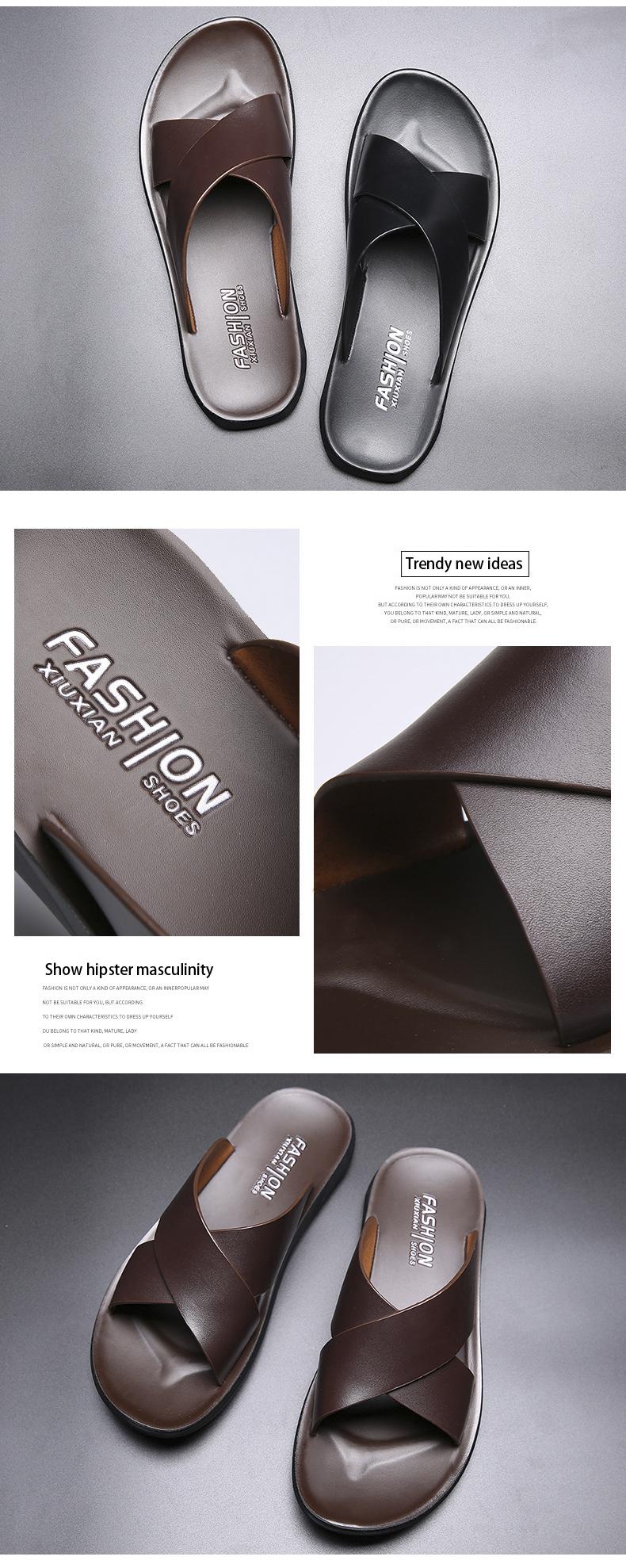 Men’s Slippers 2026 Summer Casual Beach Sandals, Outdoor Footwear with Comfortable Walking Shoes, Flipflops and Slides for Men and Boys, Ideal for Walking, Active Lifestyle, Parent & Child Footwear in Black