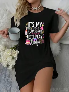 It's My Birthday Let's Play Bingo Player Party Casual Dress