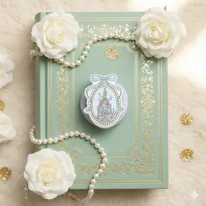 Pastel Blue Castle Phone Grip - Princesscore Aesthetic Phone Stand - Royal Fairy Tale Accessory - Cute Bow and Pearl Phone Holder - Dreamy Magic Kingdom Grip for Kindle Readers