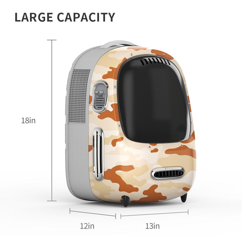 PETKIT BREEZY 2 Cat Backpack Carrier, Airline-Approved Smart Pet Backpack Carrier with Inbuilt Fan & Light, Detachable Bubble for Small Dogs and Cats, for Travel, Hiking, Walking & Outdoor, Suitable for small and medium cats