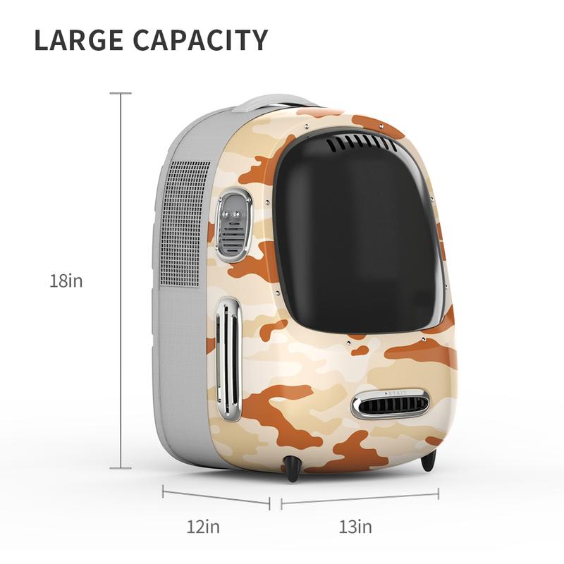 PETKIT BREEZY 2 Cat Backpack Carrier, Airline-Approved Smart Pet Backpack Carrier with Inbuilt Fan & Light, Detachable Bubble for Small Dogs and Cats, for Travel, Hiking, Walking & Outdoor, Suitable for small and medium cats