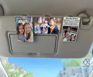 Personalized Sun Visor Picture Clip, Photo Car Metal Visor Clip, Father's Day Gift, Boyfriend Gift, Family Portrait Decoration, Drive Safe