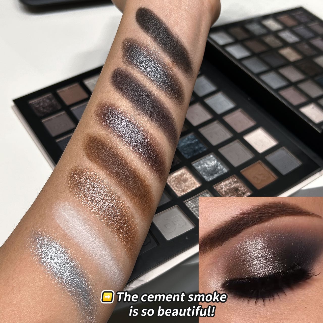 42-Color Smoky Eyeshadow Palette: Matte Shimmer&Glitter-24H Waterproof&Smudge-Proof Highly Pigmented with Natural Blurring Effect | Fine Powder No Fallout Perfect for Halloween Fall Festivities&Christmas Parties Party&Stage Must-Have Great Gift！！！