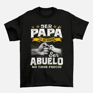Ser Papa Es Un Honor Ser Abuelo No Tiene Precio Fathers Day, Comfortable Casual Pullover, Regular Fit, with Front Pocket, hoodies men, Tshirt men, dad gifts, outfits men, fall outfits, black fits