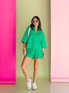 Scalloped Spring Shorts