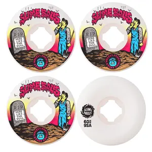 Slime Balls Skateboard Wheels 60mm Death of Dull Vomits 95A White