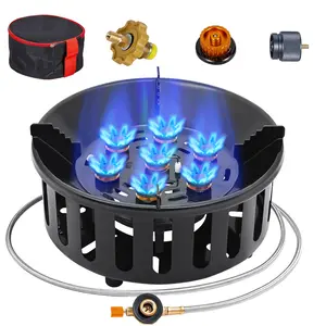 Bestfire 72,000 BTU Portable Propane Stove with Single Burner, Windproof Design, Piezo Ignition, Carry Bag & 3 Adapters—Perfect for Camping & Backyard Cooking. power frying turkey regulator