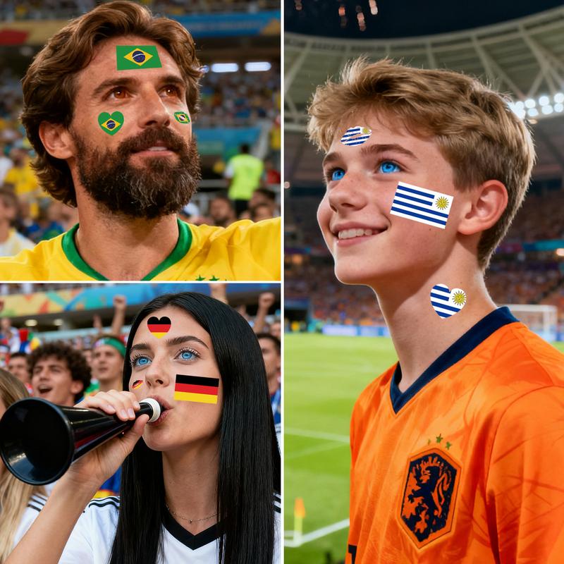 116Pcs 2026 World Cup 32-team combinations Flag Temporary Tattoos, Face Arm Leg Full Body Stickers for International Sports Events & Patriotic Activities, Easy to Apply 116Pcs 2026 World Cup 32-team combinations Flag Temporary Tattoos, Face Arm Leg Full Body Stickers for International Sports Events & Patriotic Activities, Easy to Apply