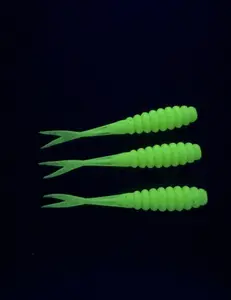 Chartreuse 2.5" - Crappie Fluke  (18pk) (Glow in the Dark) new