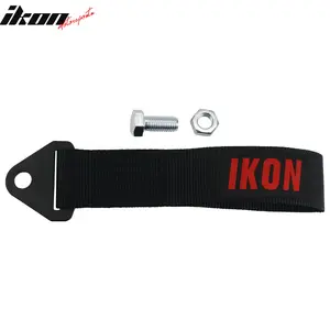 Tow Strap for Universal 5700 lbs Black Heavy Duty Decorative Belt With IKON Logo
