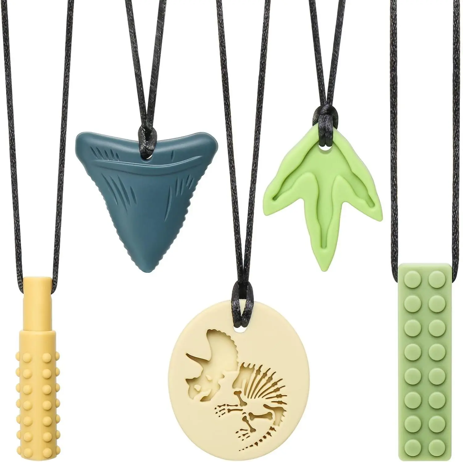 Silicone Sensory Chew Necklace – Textured Pendant for Fidgeting & Everyday Use