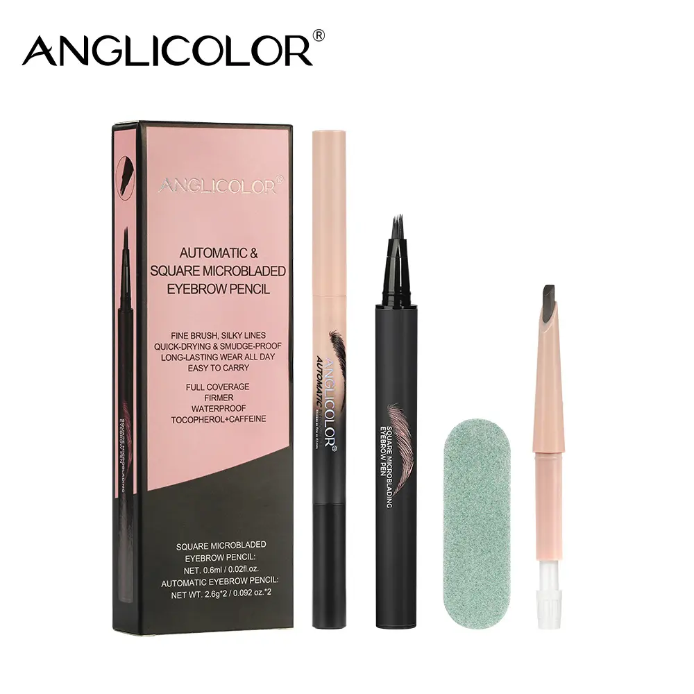 Hair-like Eyebrow Pencil, 4-in-1 Waterproof Liquid Eyebrow Pencil with Eyebrow Brush, Pencil-style Eyebrow Pencil, Refill Cartridge, Pencil Sharpener Board, Cosmetics & Makeup Tools,back to school,back to school haul