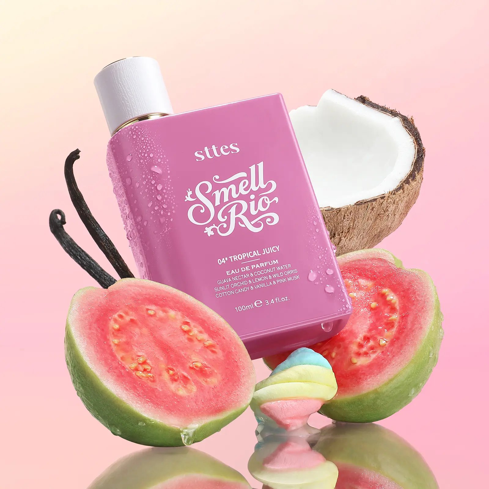 New Sttes Perfume 04# (Original Tropical Juicy) – Eau de Parfum for Women – Richer Scent, Longer Lasting – Guava Nectar, Vanilla, Cotton Candy – Perfumes & Fragrances (100ml / 3.4 fl oz),back to school