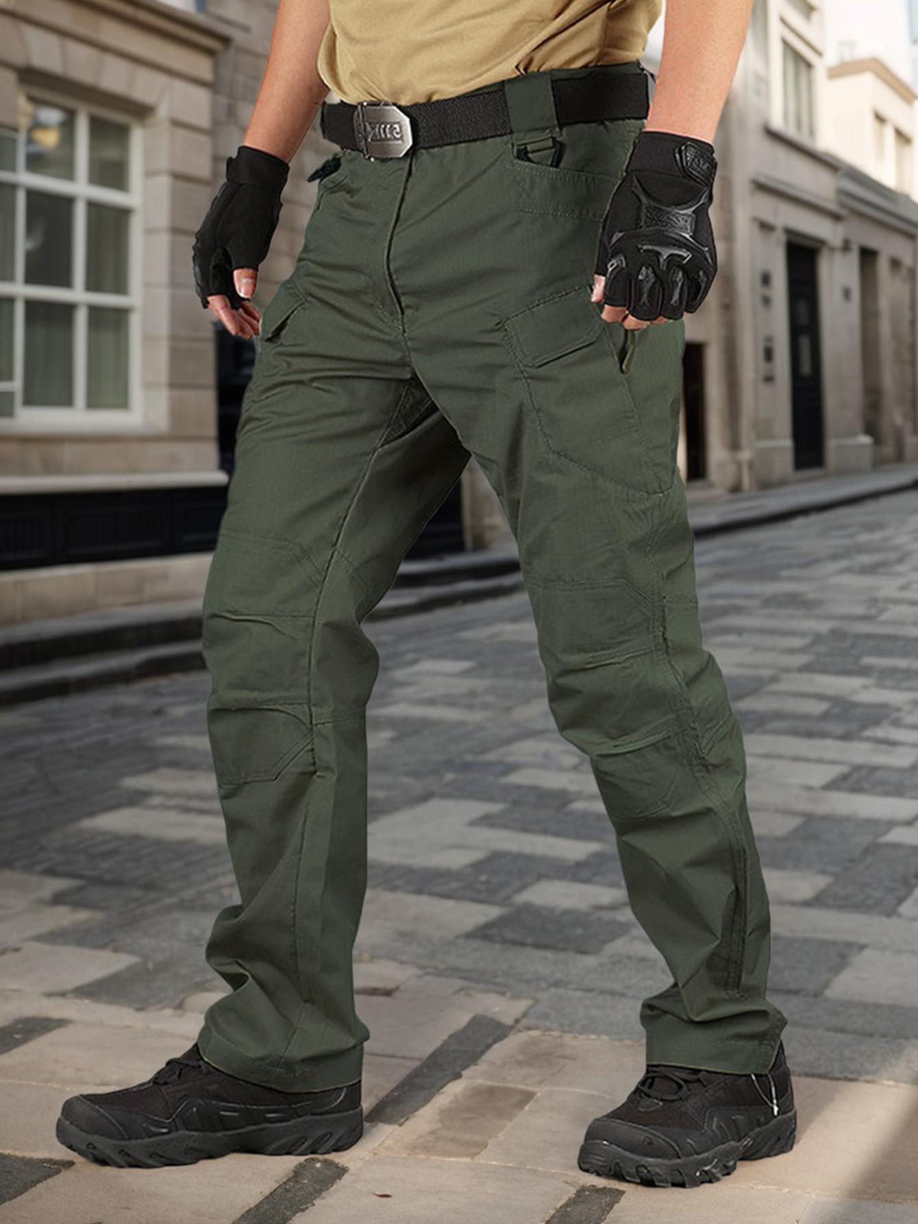 Mens High-Performance Tactical Cargo Pants - Waterproof, Sweatproof for Outdoor Hiking - Durable, Multi-Pocket Design, All-Weather Wear Resistance