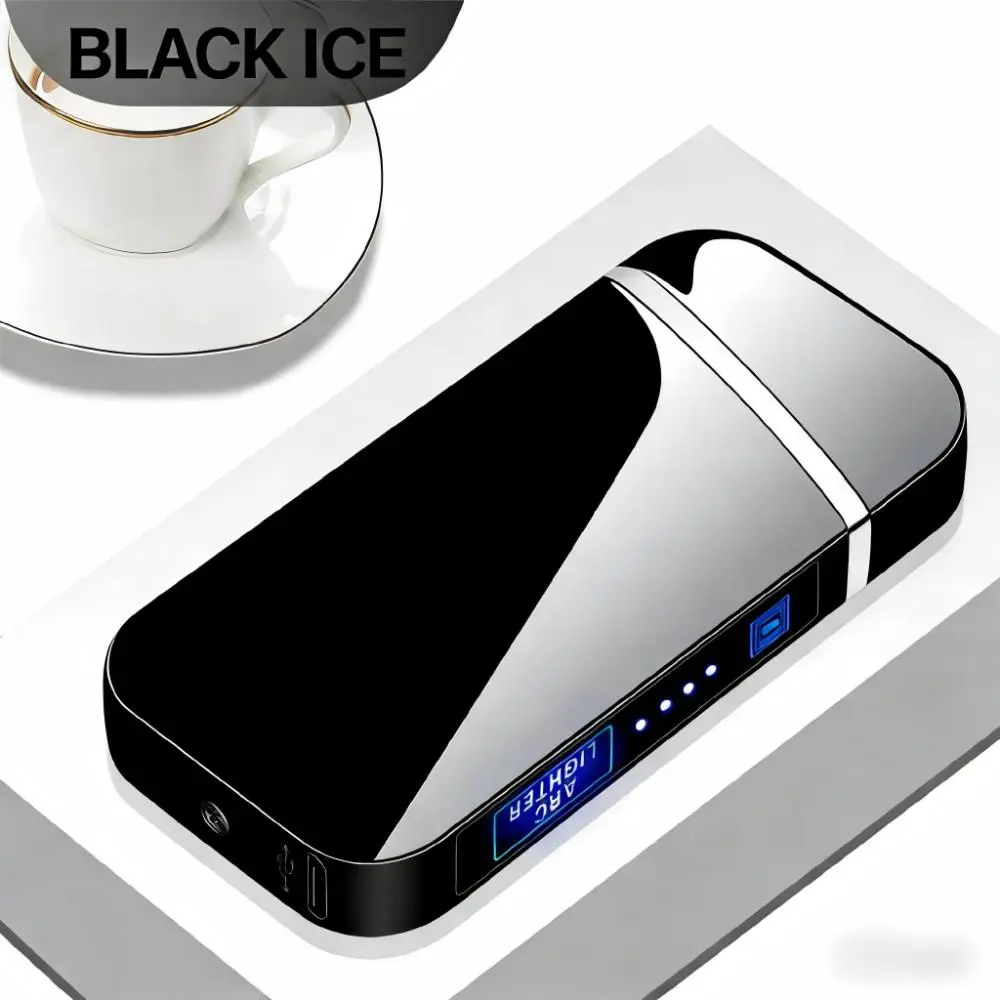 Flameless Electric Lighter, USB Rechargeable Plasma Lighter, Windproof Touch Lighter with LED Display, No Activation Required, Ready to Use Out of Box