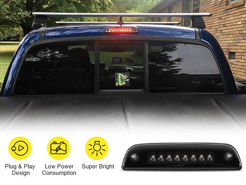 Nilight Third Brake Light High Mount 3rd Stop LED Lighting Compatible with Toyota Tacoma 1995-2016 Pickup Rear Cab Center Tail Lights Replacement