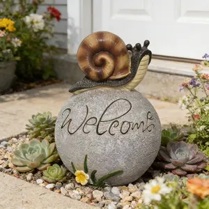 Resin Sculpture of a Garden Snail, a Charming Decoration for Flower Beds And Yards, Believed to Bring for good Fortune, And a Perfect Gift for Gardening Enthusiasts, Festival Gift, Welcome Sign for Garden